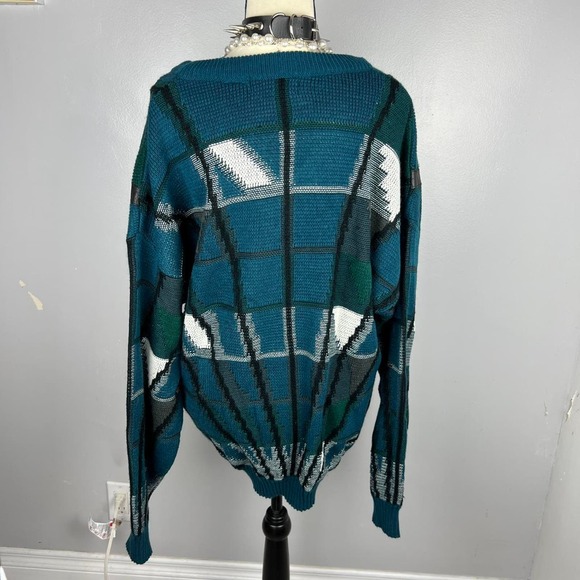 Goblincore blue knitted patterned grandpa - Picture 2 of 2